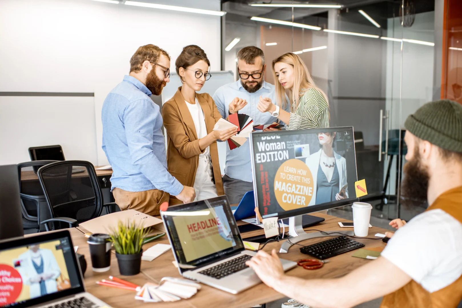 Creative team planning a content-driven campaign
